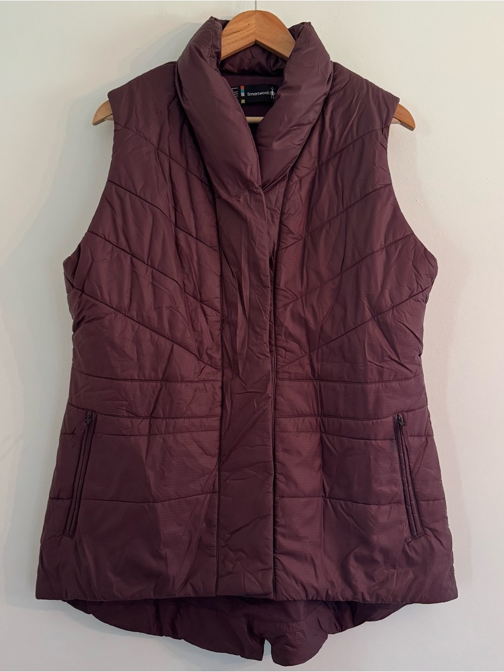 Smartwool Insulated Full Zip Vest Burgundy Women's Size XL